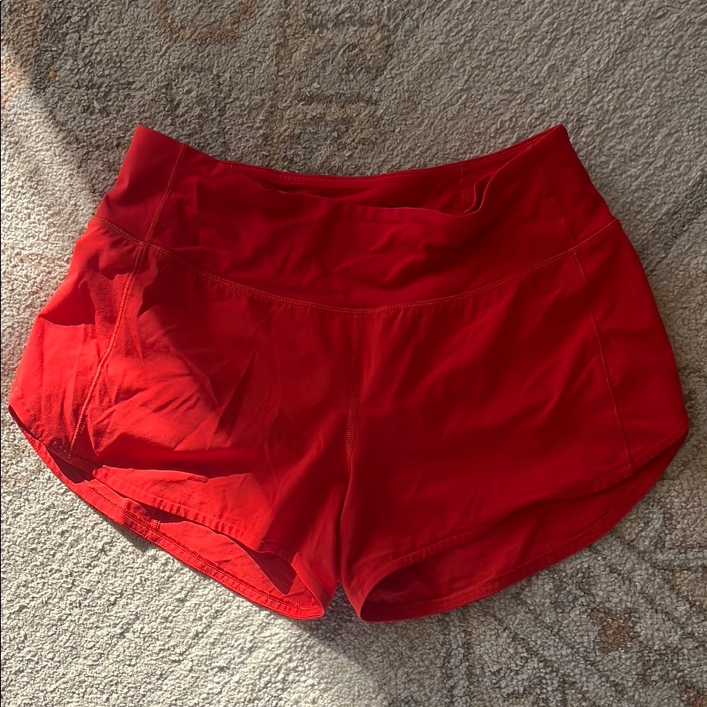 Women's Red Athletic Shorts